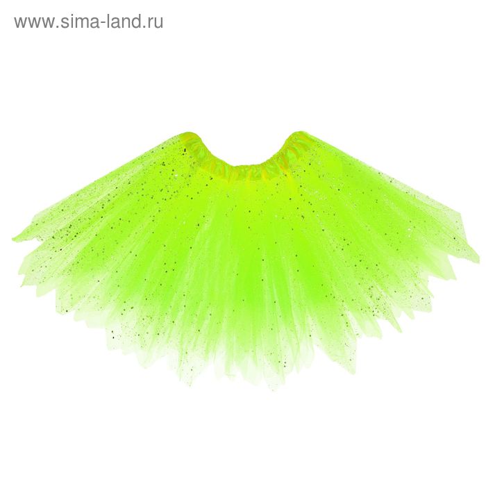 Карнавальная юбка «Блеск», 3-х слойная, 4-6 лет, цвет салатовый - Фото 1