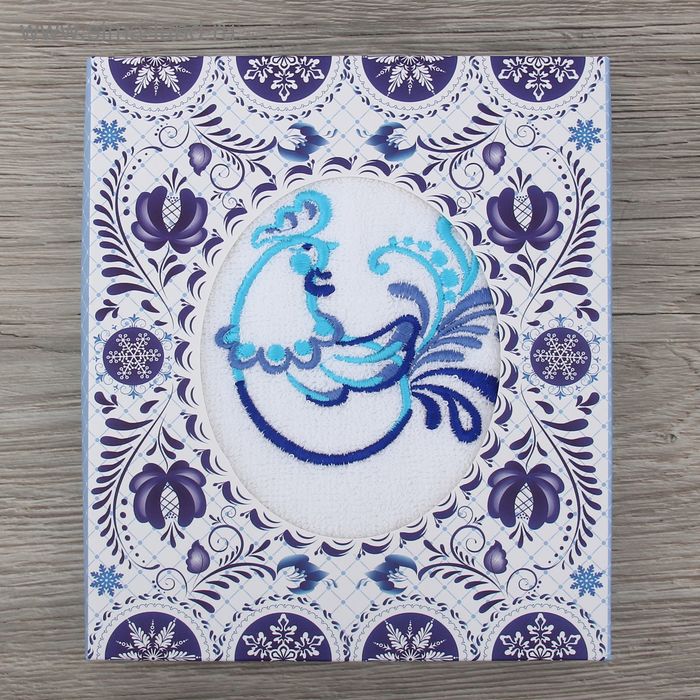 Полотенце махровое Collorista "Символ года" 30х70 см, хлопок, 450 гр/м2 - Фото 1