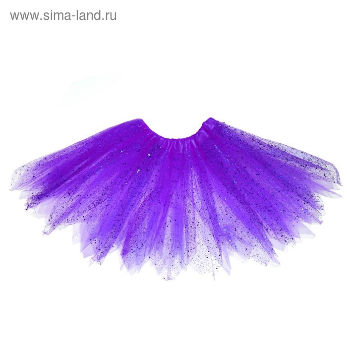 Карнавальная юбка «Блеск», 3-х слойная, 4-6 лет, цвет фиолетовый - Фото 1