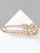 Булавка «Бабочка», 4 см, белая в золоте - Фото 4