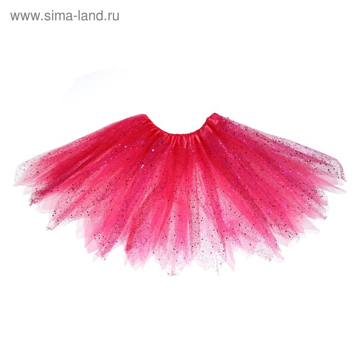 Карнавальная юбка «Блеск», 3-х слойная 4-6 лет, цвет розовый - Фото 1
