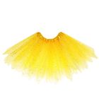 Карнавальная юбка «Блеск», 3-х слойная, 4-6 лет, цвет жёлтый - Фото 2