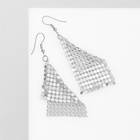 Серьги висячие «Ромб» диско, цвет серебро, 7.5 см - Фото 5