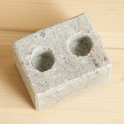 Испаритель для бани и сауны, талькохлорит, 8×6×6 см, 2 отверстия