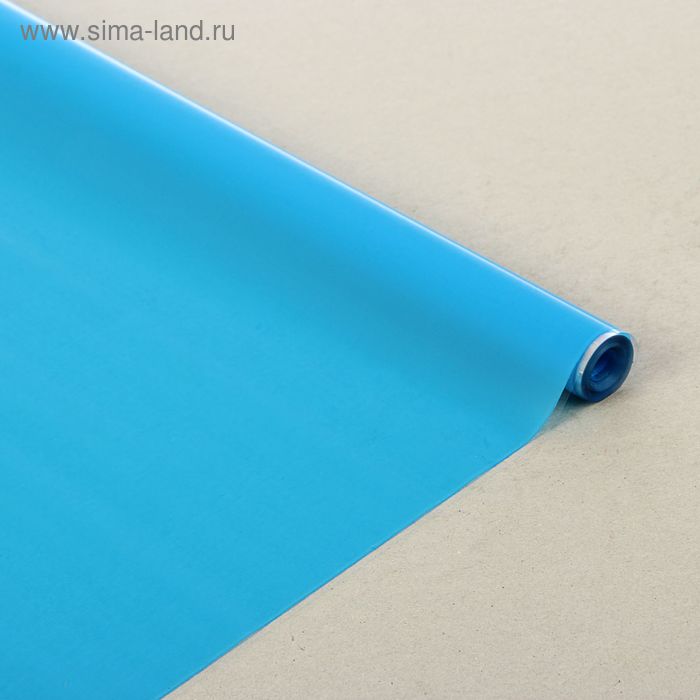 Пленка для цветов лак матовый голубой 700 мм х 8.5 м, 40 мкм - Фото 1