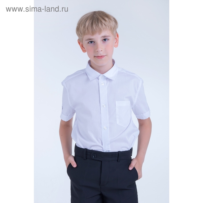 Сорочка для мальчиков, рост 164 см, возраст 14 лет, цвет белый - Фото 1