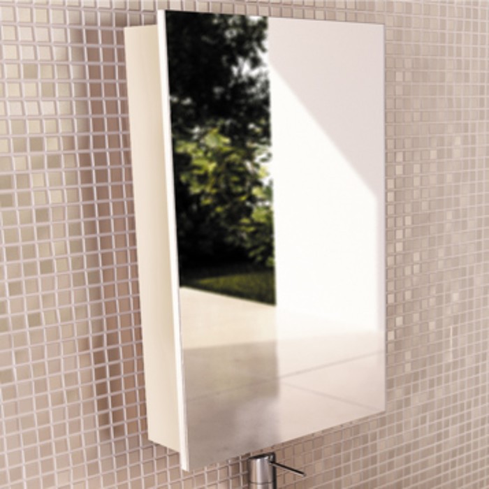 Зеркало шкаф Comforty Диана 50 для ванной комнаты, цвет белый глянец - Фото 1