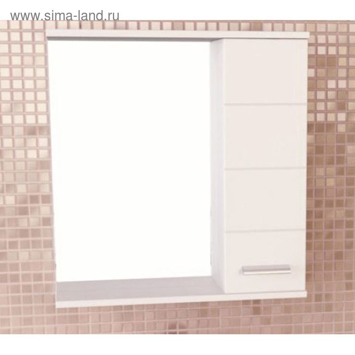 Зеркало шкаф Comforty Модена 75 для ванной, 78.6х75х15.4 см, цвет белый - Фото 1