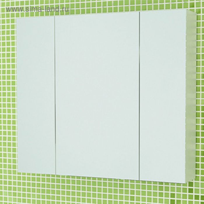 Зеркало шкаф Comforty Римини 80 для ванной, 70х80х15 см, цвет белый - Фото 1