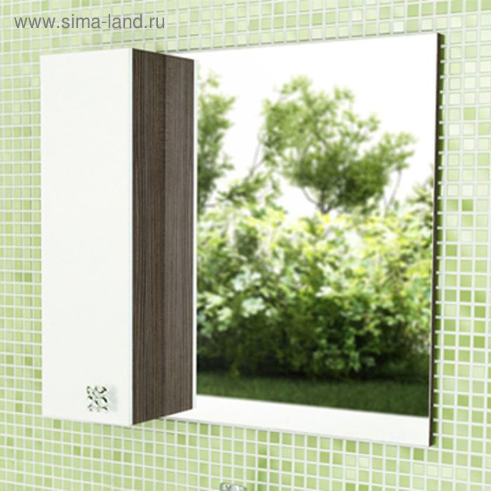 Зеркало шкаф Comforty Рио 80 для ванной, 75х79.6х14.6 см, цвет дуб солсбери - Фото 1