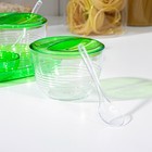 Набор для кухни «Fresh», контейнеры 300 мл, цвет зелёный - фото 4557724