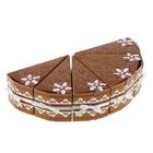 Бонбоньерки «Тортик», 6.5 × 6 × 12 см, 6 шт., коричневые - Фото 1