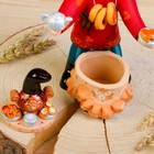 Ковровская глиняная игрушка "Купец с баранками" микс - Фото 2