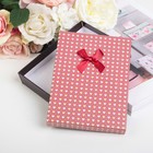 Коробка подарочная "Сердца" 16 х 12 х 3 см, цвет красный - Фото 2