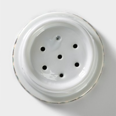 Кружка с крышкой и ситом «Птицы в пионах», 300 мл, керамика