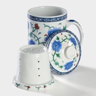 Кружка с ситом «Цветение роз», 300 мл, керамика, белая - Фото 4