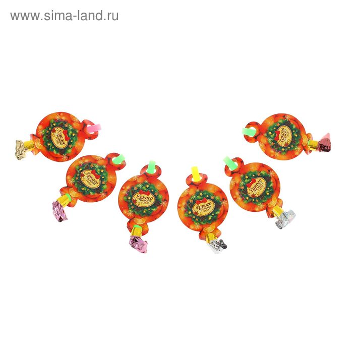 Язычок кругляш d=7 см «Яркого Нового года» (набор 6 шт.) - Фото 1