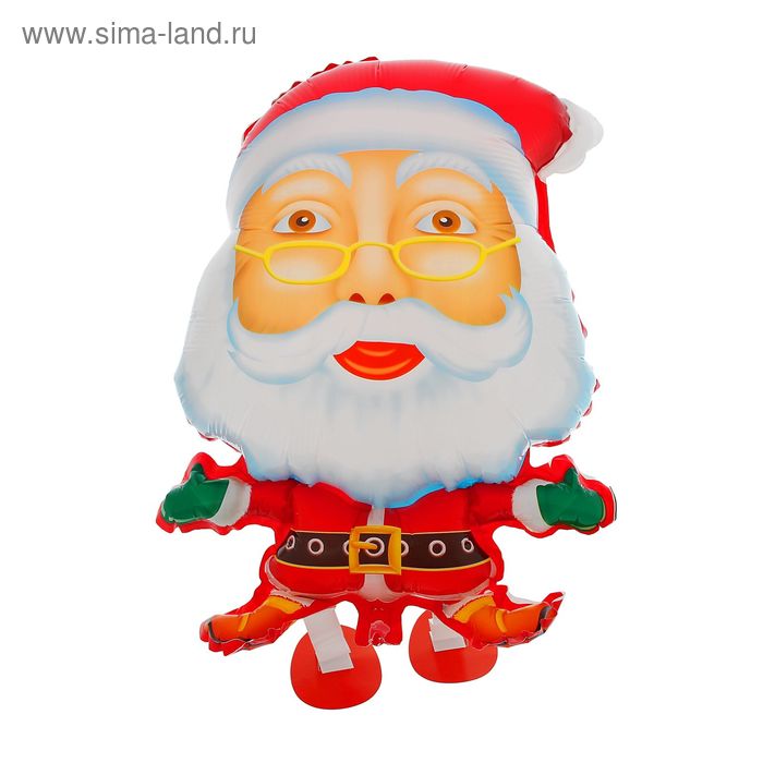 Шар фольгированный 32" "Санта Клаус" ходячий - Фото 1
