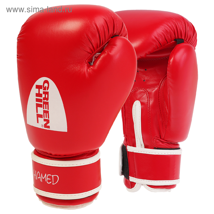 Боксерские перчатки HAMED, 10 унций, цвет красный - Фото 1