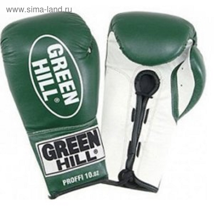 Боксёрские перчатки Proffi, 8 унций, цвет зелёный - Фото 1