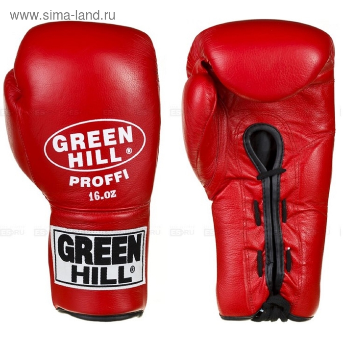Боксёрские перчатки Proffi, 14 унций, цвет красный - Фото 1