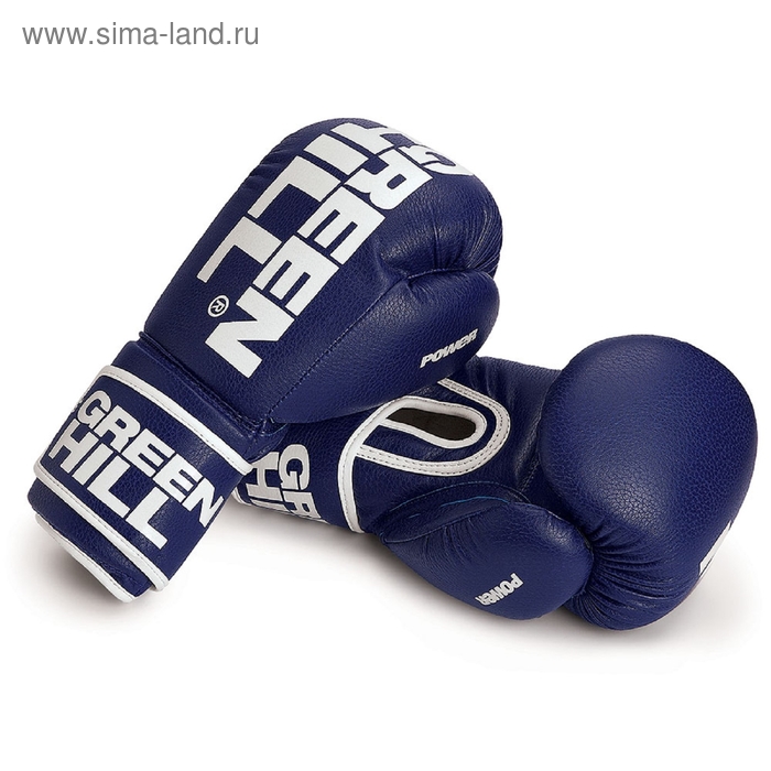 Боксёрские перчатки Power, 10 унций, цвет синий - Фото 1
