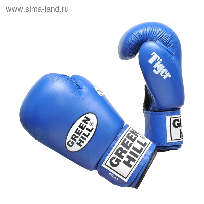 Боксерские перчатки BGT-2010с TIGER  синие  16oz - Фото 1