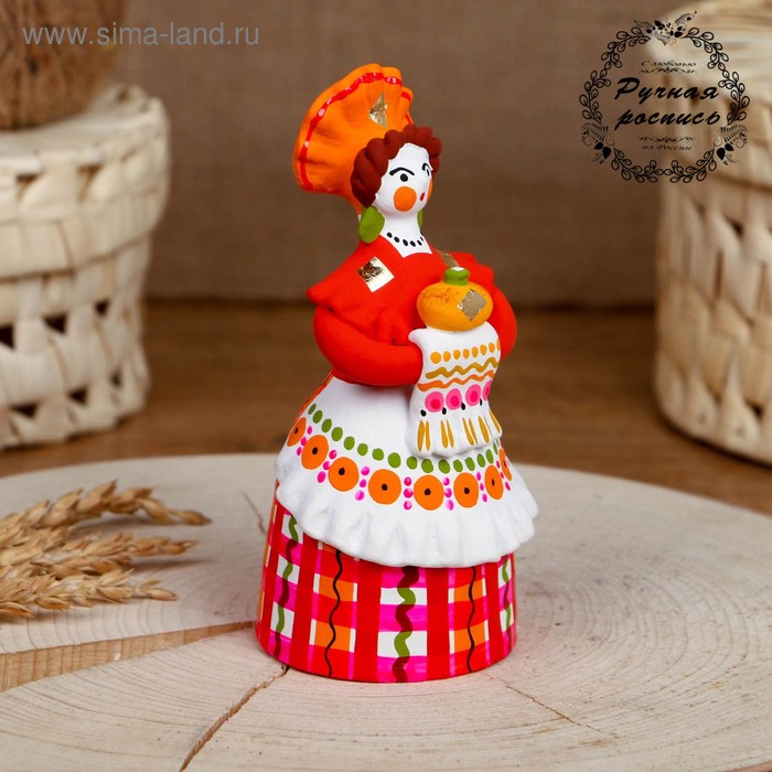 Дымковская игрушка «Фигурка: Хлеб-соль», 15 см, МИКС - Фото 1
