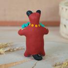 Дымковская игрушка "Медведь с цветком, с петухом, с гармонью", 11 см,  микс - фото 24418109