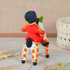 Дымковская игрушка "Всадник с гармошкой", 16 см - фото 24418120