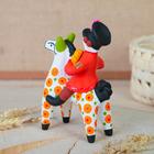 Дымковская игрушка "Всадник с гармошкой", 16 см - фото 24418121