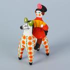 Дымковская игрушка "Всадник с гармошкой", 16 см - фото 24418122