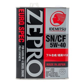Масло моторное Idemitsu Zepro Euro Spec 5W-40 SN/CF, 4 л