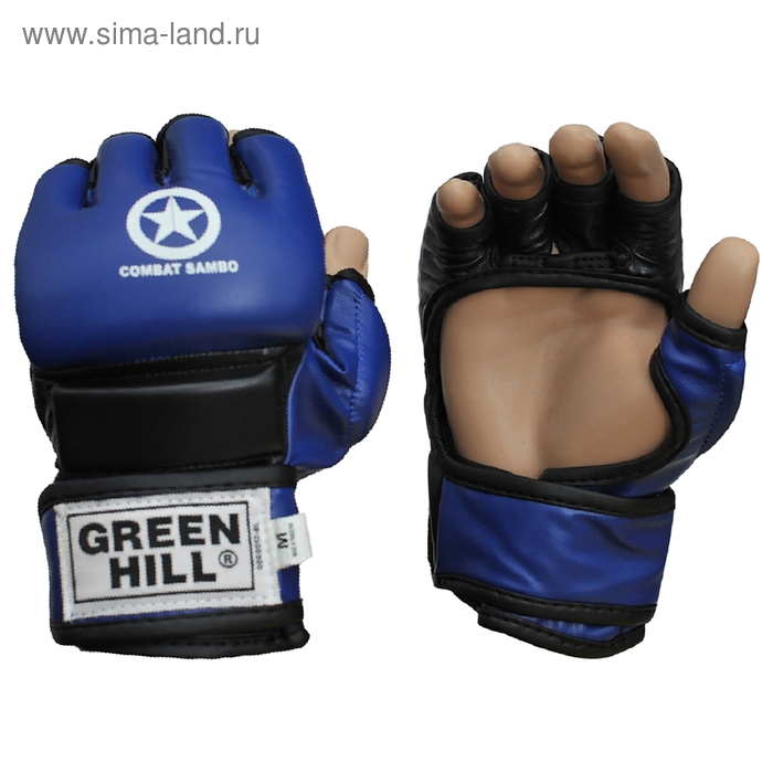 Перчатки для ММА Combat Sambo, размер XL, цвет синий - Фото 1