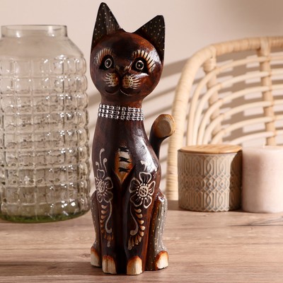 Сувенир «Кошка», 30 см, дерево