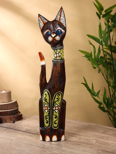 Сувенир «Кошка с голубыми глазами», 60 см, дерево
