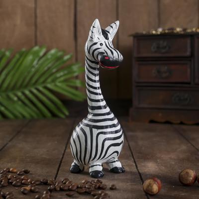 Сувенир «Зебра-толстячок», 18×6×5 см, дерево