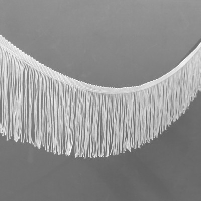 Тесьма декоративная «Бахрома», 10 см, 5±0.5 м, белая