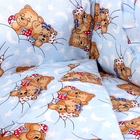 Комплект в кроватку "Спящий мишка" (4 предмета), цвет голубой (арт. 1515) - Фото 3