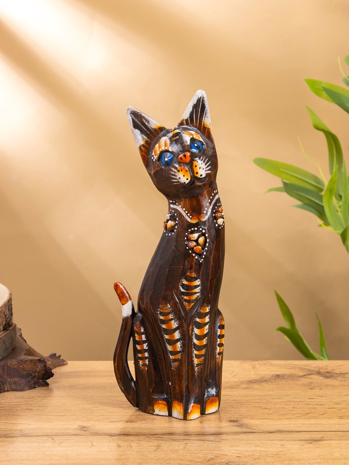 Сувенир «Кошка с голубыми глазами», 30 см, дерево - Фото 1