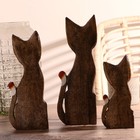 Сувенир дерево (набор 3 шт) "Кошки" 30,25,20 см - Фото 4