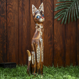 Фигура интерьерная«Кошка», 50 см, дерево