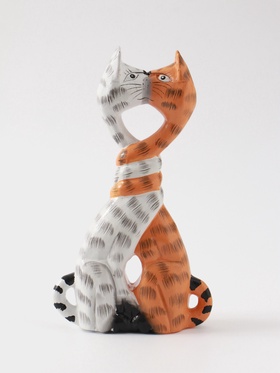 Сувенир «Целующиеся коты», 19×4×11 см, дерево
