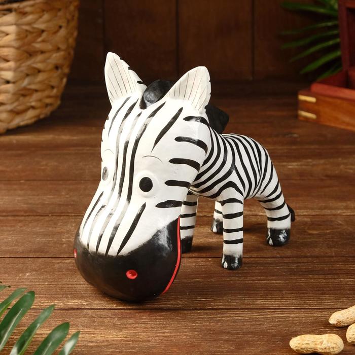 Сувенир «Зебра-головастик», 22×19×10 см, дерево - Фото 1