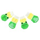 Носки хлопковые нескользящие "Лягушки", размер S (2,5/3,5 * 6 см), набор 4 шт, желто-зеленые 119167 - Фото 1