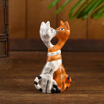 Фигура интерьерная «Целующиеся коты», 13×3.5×7 см, дерево