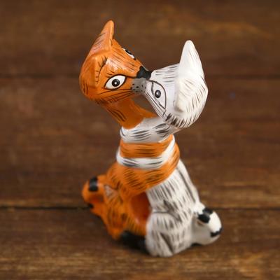 Фигура интерьерная «Целующиеся коты», 13×3.5×7 см, дерево