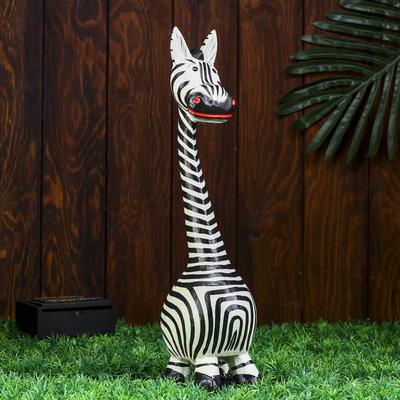 Сувенир «Зебра Мироша», 40×12×9 см, дерево
