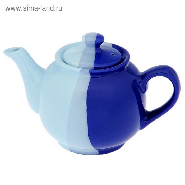 Чайник 600 мл, цвет сине-голубой - Фото 1