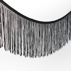 Тесьма декоративная «Бахрома», 150 мм, 5 ± 0,5 м, цвет чёрный - фото 317914800
